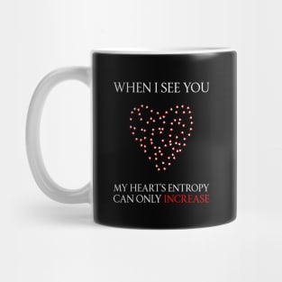 When I see you my heart's entropy can only increase Mug